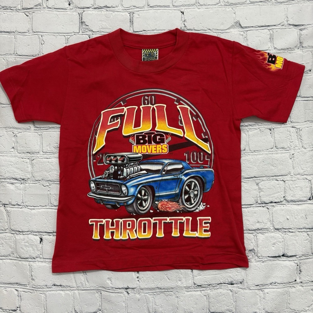 Vintage Big Movers Full Throttle Muscle Car Monster Truck Boys Kids Size 4/5